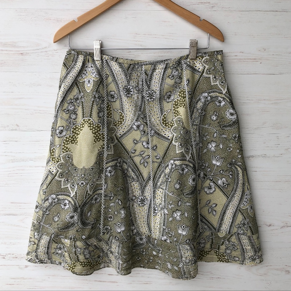 Ann Taylor a-line skirt in olive green 10